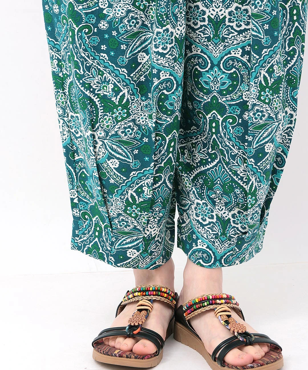 オリエンタル柄エッグタックパンツ / パンツ | エスニックファッション