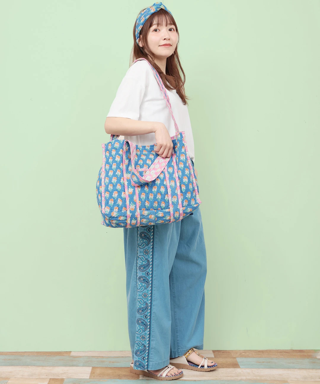 Rico ボタニカルブロックプリントヘアバンド / ヘアバンド