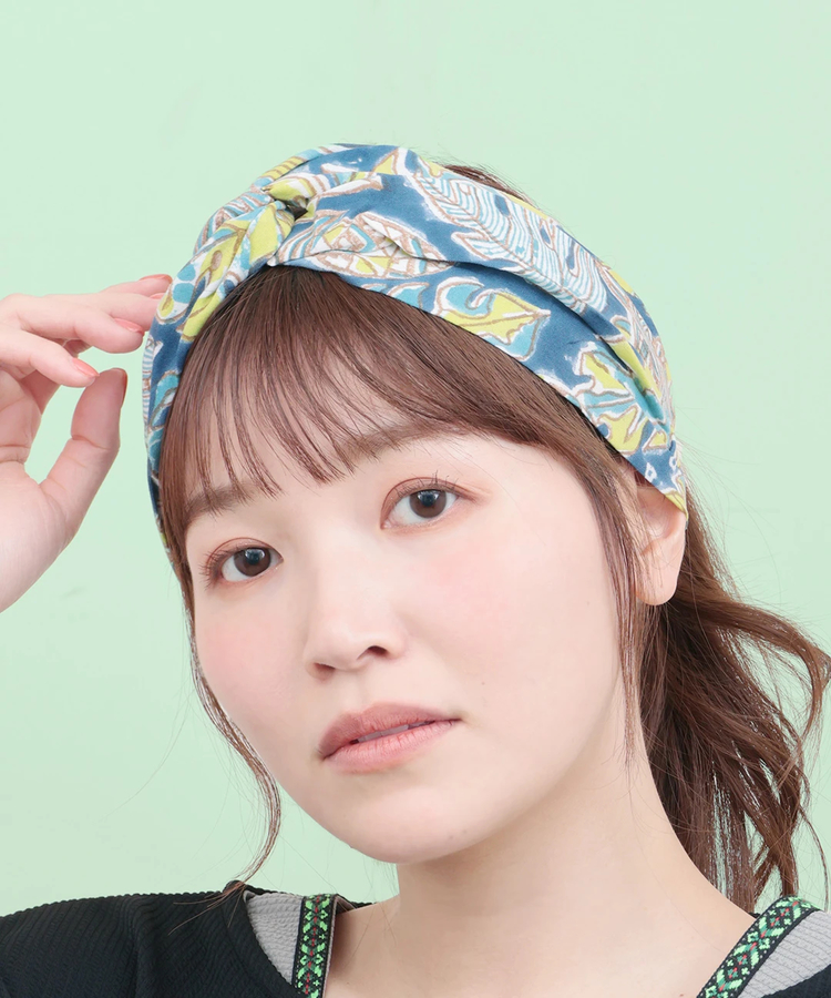 チチカカ |Rico パイン＆モンステラブロックプリントヘアバンド
