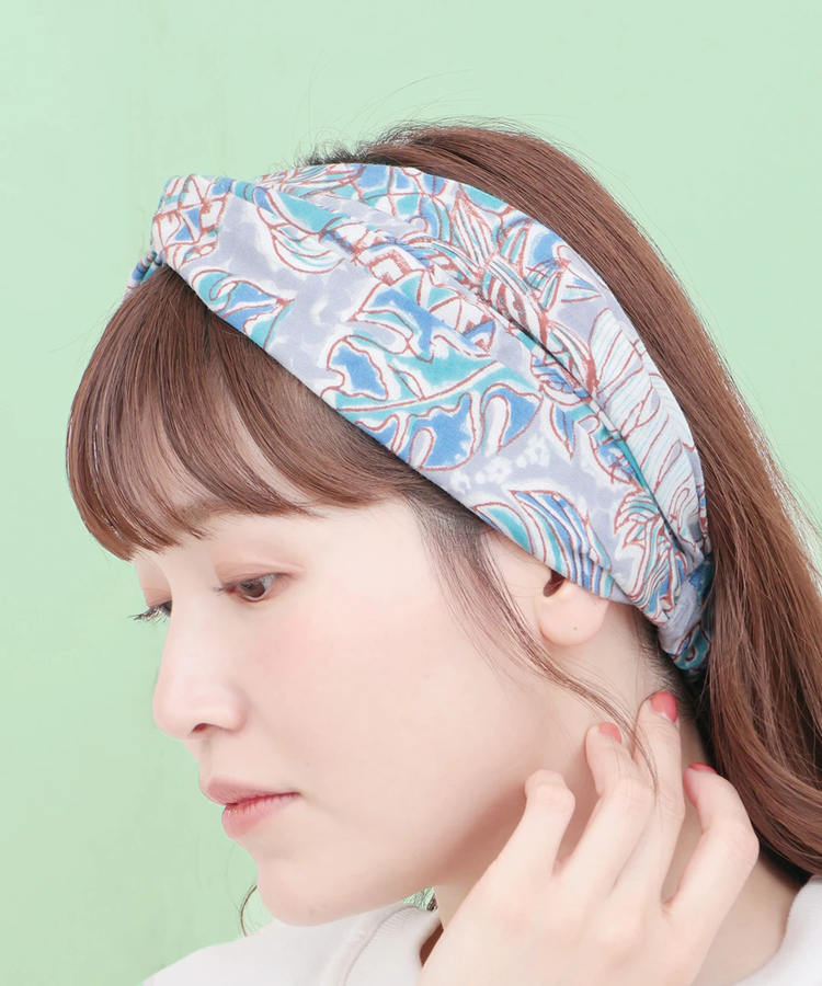 チチカカ |Rico パイン＆モンステラブロックプリントヘアバンド