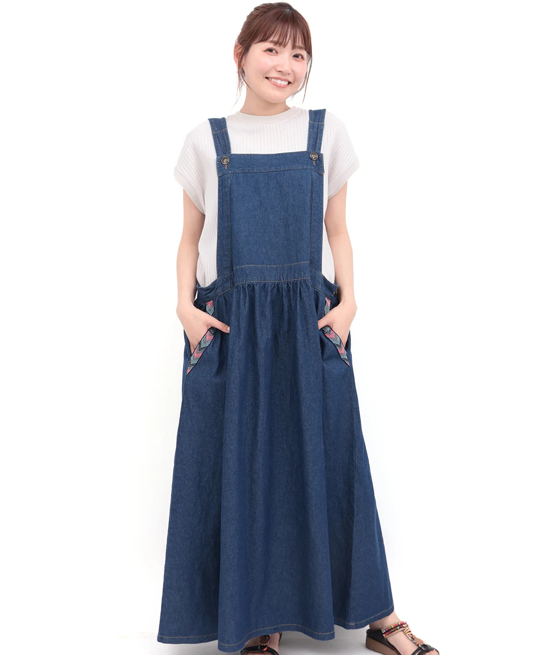 デニムジャンパースカート(大きいサイズ) / サロペット デニムジャンパースカート(大きいサイズ) / サロペット
