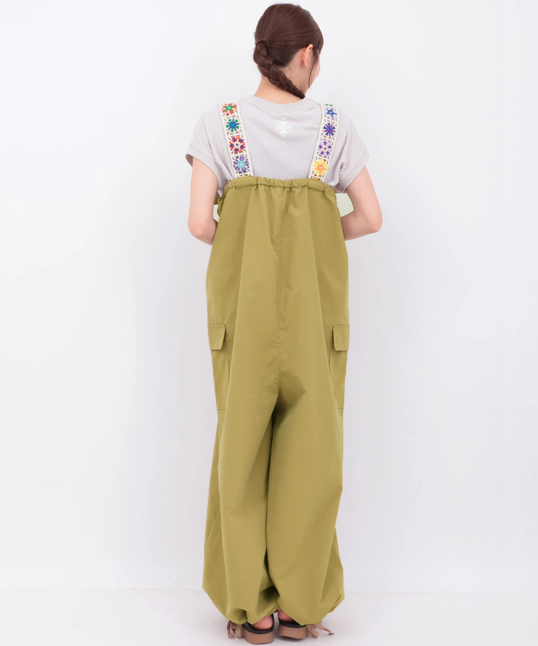 新品＊チチカカ＊クロシェコンビリップストップサロペットパンツ クロシェコンビリップストップサロペットパンツ / サロペット