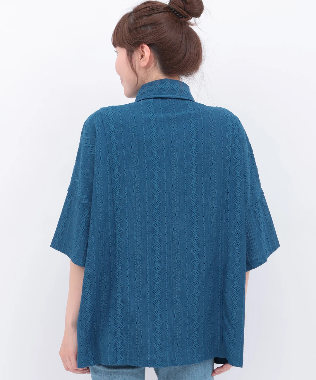 go slow caravan シャーリングレース半袖シャツ【WEB限定】 go slow caravan シャーリングレース半袖シャツ【WEB限定