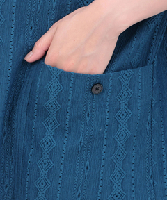 チチカカ |go slow caravan シャーリングレース半袖シャツ【WEB限定】