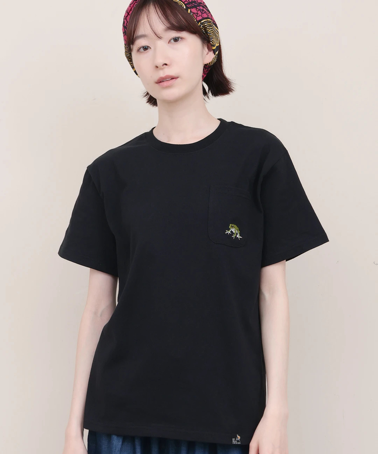 チチカカ |go slow caravan USAコットン色々刺繍ポケットTシャツ【WEB限定】