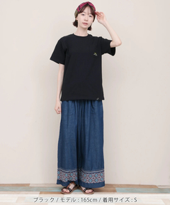 チチカカ |go slow caravan USAコットン色々刺繍ポケットTシャツ【WEB限定】