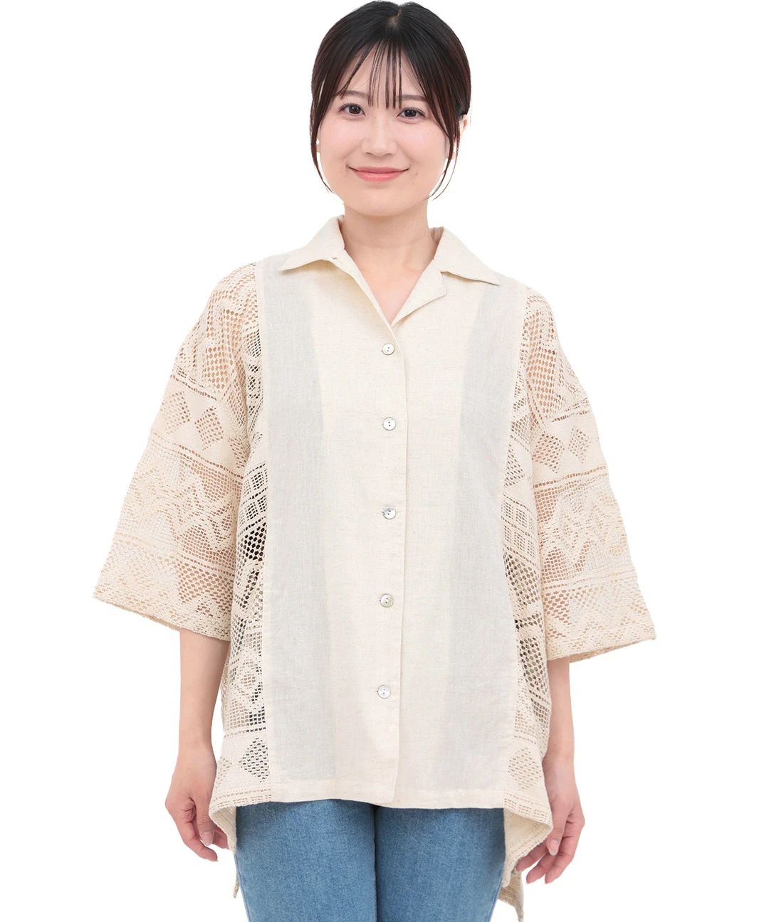 Rico インドコットン×レースシャツ / シャツ・ブラウス | エスニック