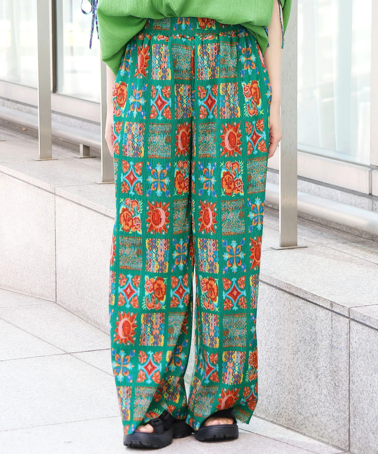 チチカカ |クレープアソートプリントパンツ
