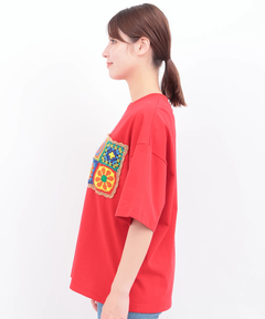 チチカカ |カラフルクロシェポケットTシャツ