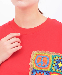 チチカカ |カラフルクロシェポケットTシャツ