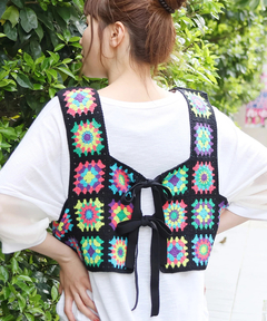 チチカカ |2WAYカラフルクロシェ風ベスト