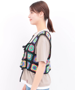 チチカカ |2WAYカラフルクロシェ風ベスト