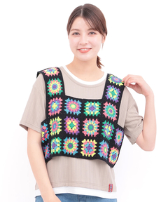 チチカカ |2WAYカラフルクロシェ風ベスト