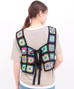 チチカカ |2WAYカラフルクロシェ風ベスト