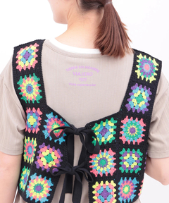 チチカカ |2WAYカラフルクロシェ風ベスト