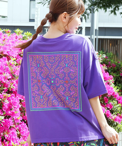チチカカ |エンブロイダリータッチシピボプリントTシャツ