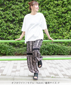 チチカカ |エンブロイダリータッチシピボプリントTシャツ