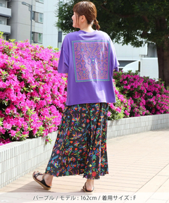 チチカカ |エンブロイダリータッチシピボプリントTシャツ