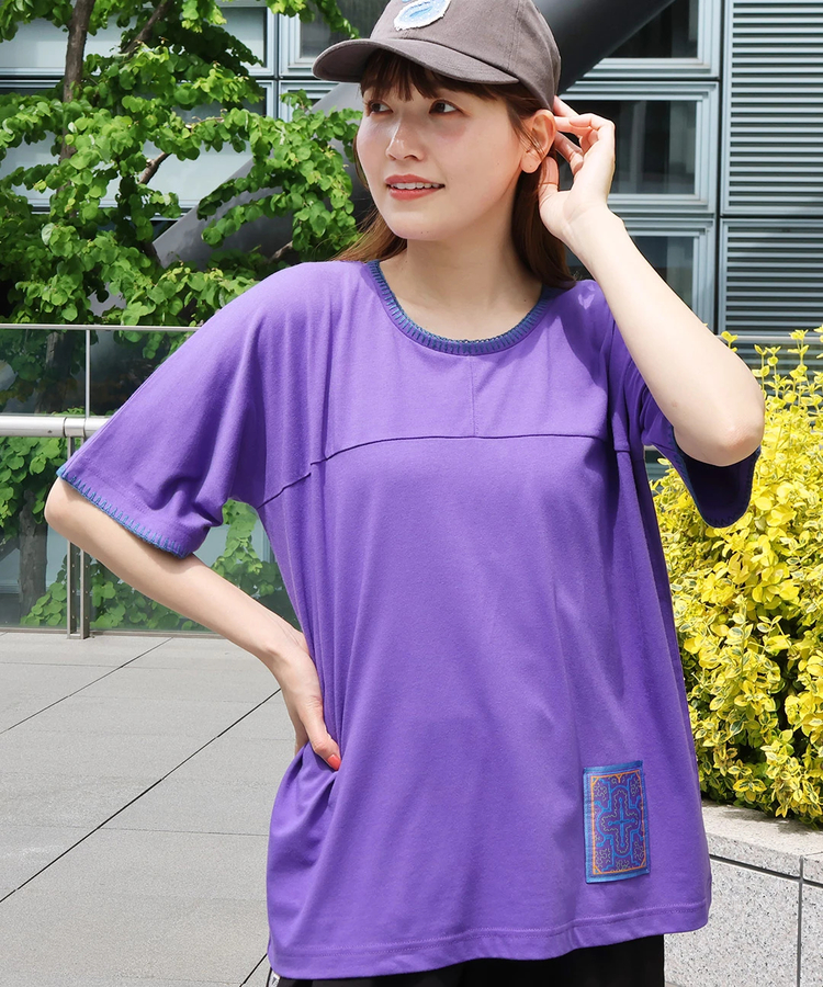 チチカカ |ブランケットステッチトリムTシャツ
