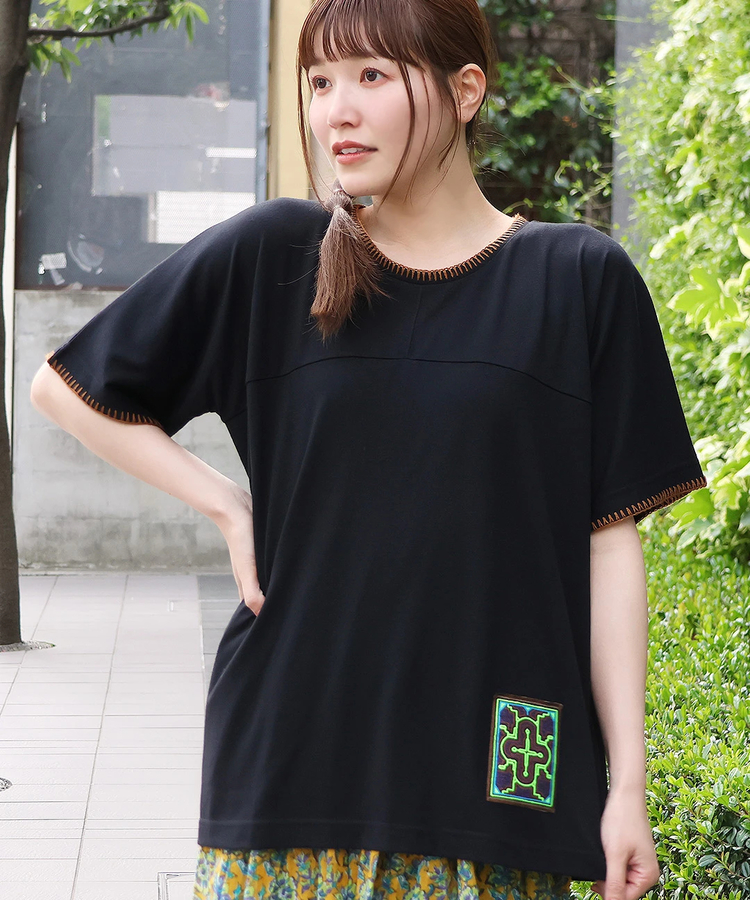 チチカカ |ブランケットステッチトリムTシャツ