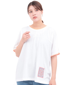 チチカカ |ブランケットステッチトリムTシャツ