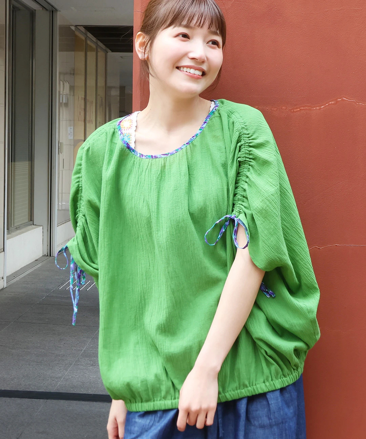 チチカカ |ドロストギャザースリーブプルオーバー