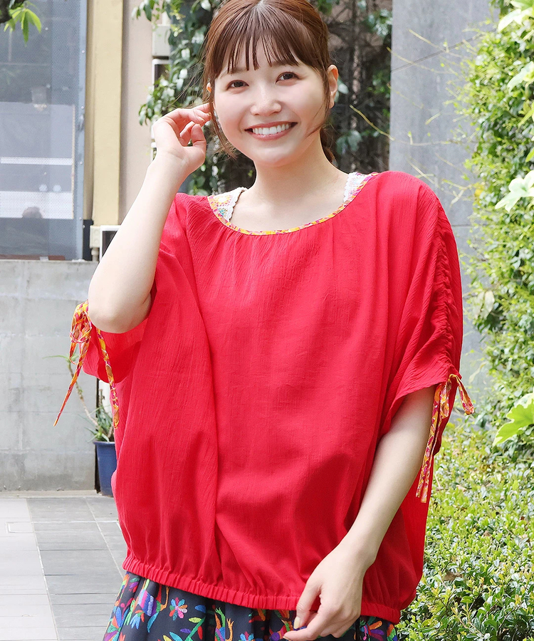 チチカカ |ドロストギャザースリーブプルオーバー