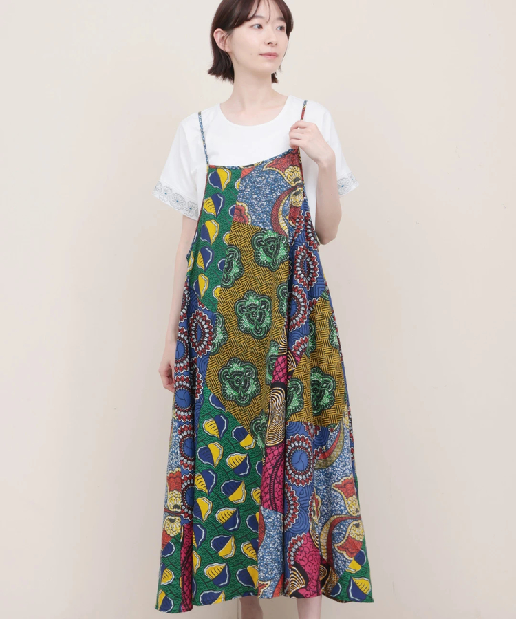 チチカカ |アフリカンパッチキャミソールワンピース