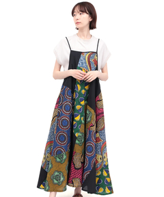 チチカカ |アフリカンパッチキャミソールワンピース