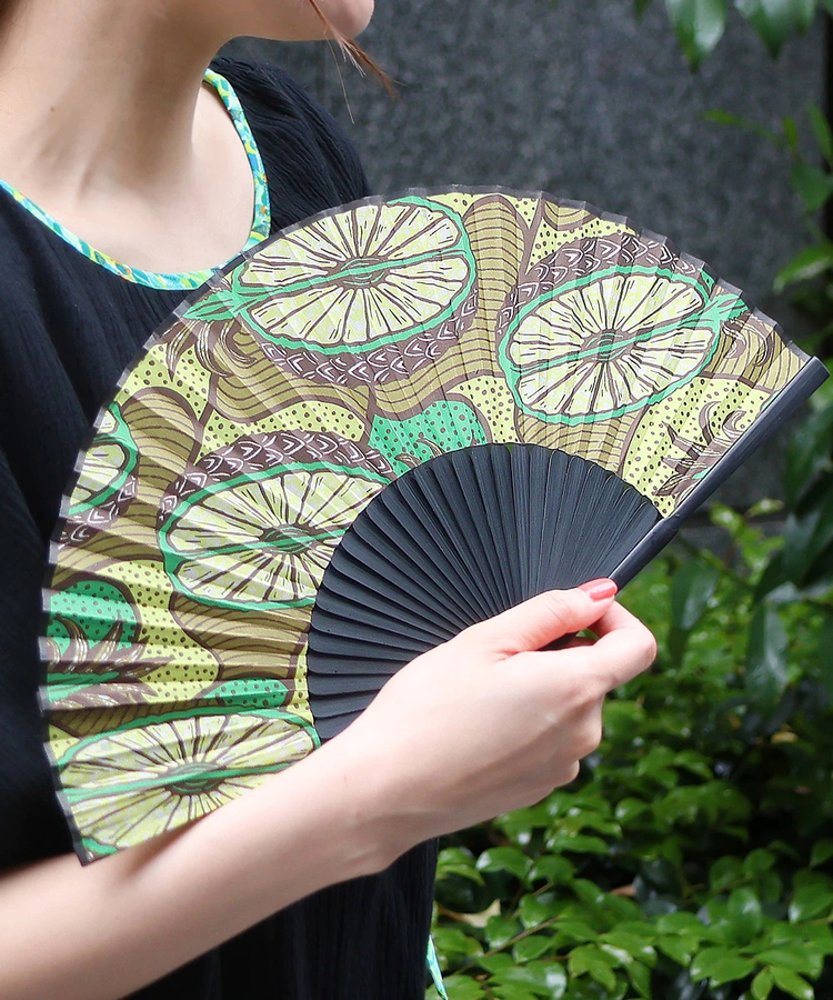 チチカカ |エスニックプリント扇子