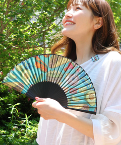 チチカカ |エスニックプリント扇子