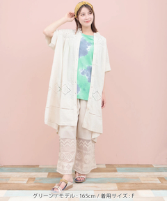 チチカカ |タイダイ裾ラウンドタンクトップ