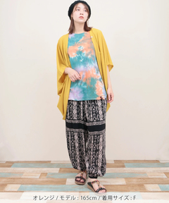 チチカカ |タイダイ裾ラウンドタンクトップ