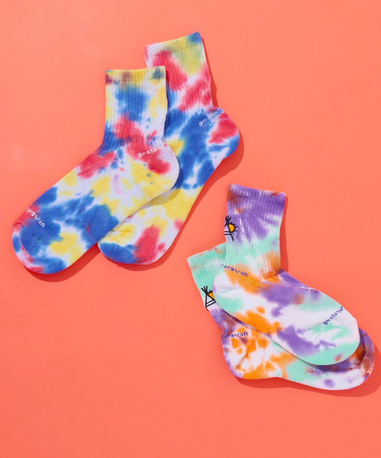 チチカカ |go slow caravan 刺繍タイダイクウォーターソックス【WEB限定】