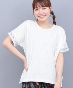 チチカカ |スリーブジュエル刺繍Tシャツ