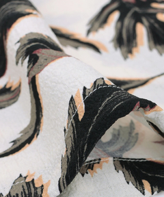 チチカカ |リーフプリントバンドカラーシャツ(大きいサイズ)