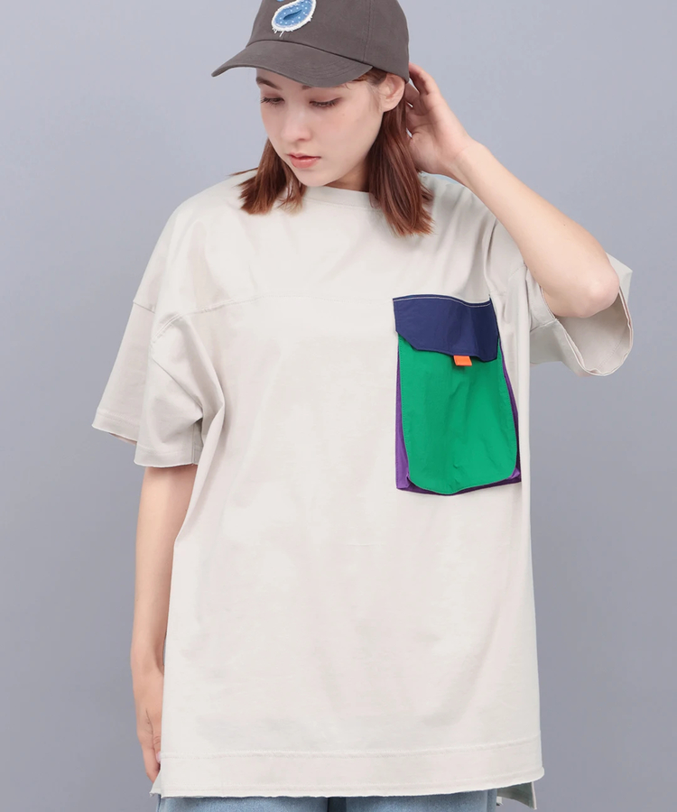 チチカカ |ナイロンビッグポケットTシャツ