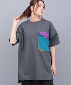 チチカカ |ナイロンビッグポケットTシャツ