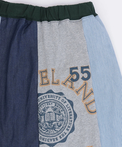 チチカカ |デニム切替ギャザースカート(大きいサイズ)