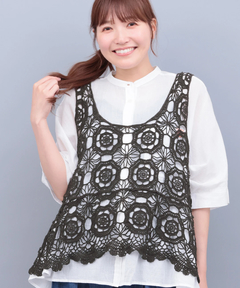 チチカカ |かぎ編み風刺繍ベスト