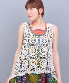 チチカカ |かぎ編み風刺繍ベスト