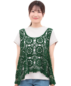 チチカカ |かぎ編み風刺繍ベスト