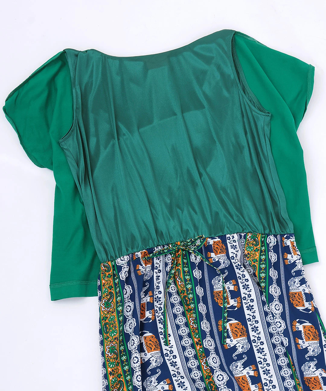 【美品】イタリヤ ドッキングワンピース レオパード＆花柄スカート 7 黒×白 ASTORIA ODIER（アストリアオディール）の「モノトーン花柄