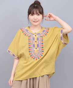 カラフルキカ刺繍チュニックワンピース【WEB限定】 / ワンピース