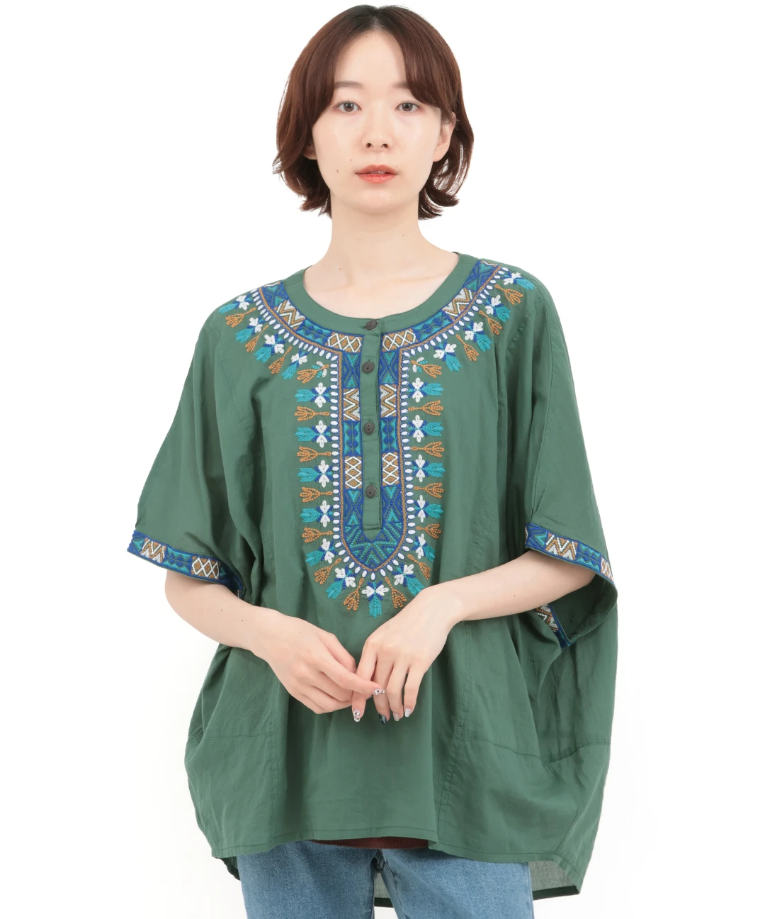 ダシキ刺繍プルオーバー / シャツ・ブラウス | エスニックファッション