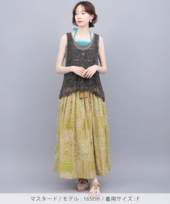 チチカカ |サシコ風パッチプリントスカート