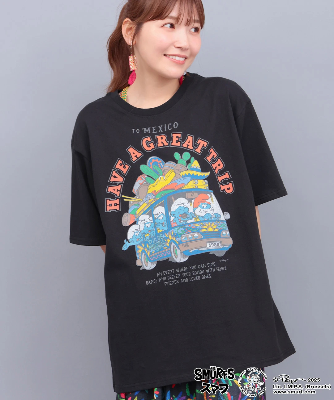 スマーフ コラボレーション メキシコバスプリントTシャツ / Tシャツ