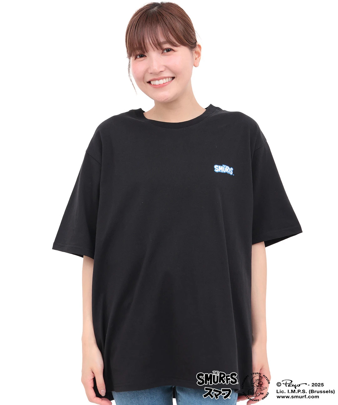 スマーフ コラボレーション ポスタープリントTシャツ / Tシャツ