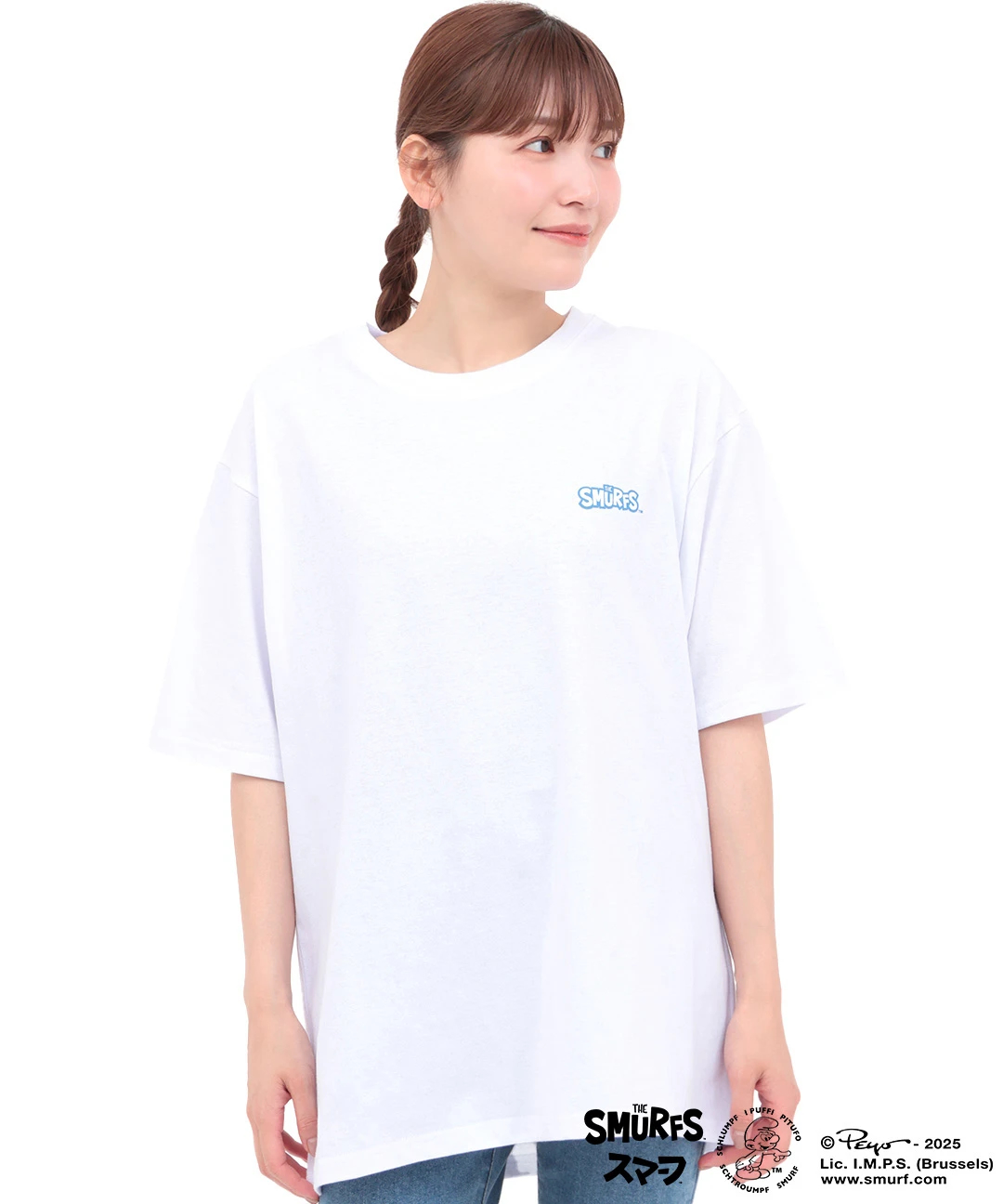 スマーフ コラボレーション ポスタープリントTシャツ / Tシャツ