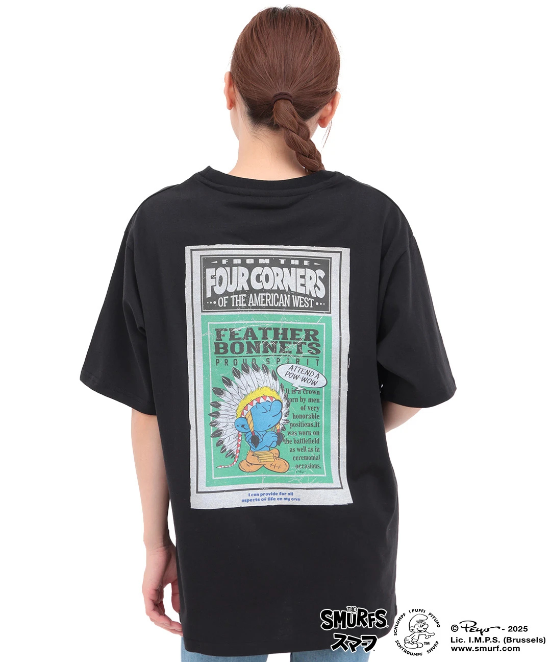 スマーフ コラボレーション ポスタープリントTシャツ / Tシャツ